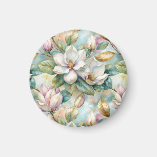 Pattern Elegant Magnolias Magnet