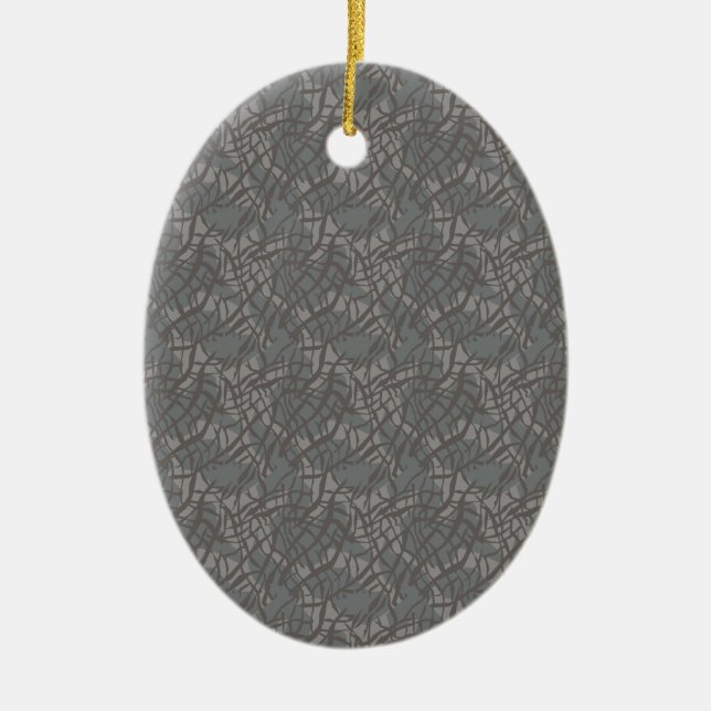 Pattern elephant ceramic ornament (Front)
