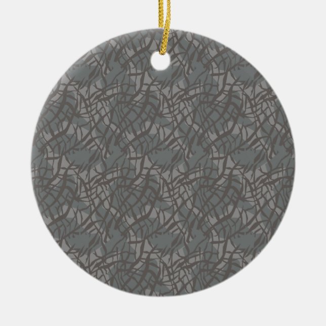 Pattern elephant ceramic ornament (Front)