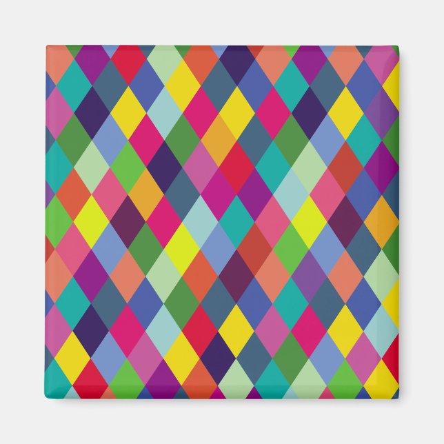 Pattern Fashion Colourful- Modern spring hipster Magnet (Front)