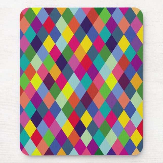 Pattern Fashion Colourful- Modern spring hipster   Mouse Pad (Front)