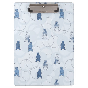 pattern featuring a grizzly bear clipboard