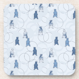 pattern featuring a grizzly bear coaster