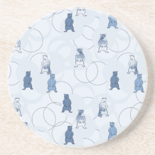 pattern featuring a grizzly bear coaster