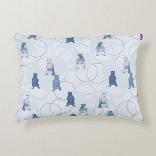 pattern featuring a grizzly bear decorative cushion
