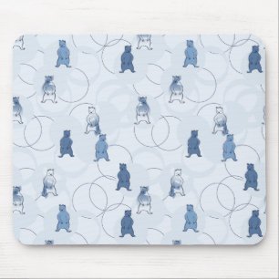pattern featuring a grizzly bear mouse pad