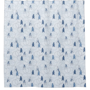 pattern featuring a grizzly bear shower curtain