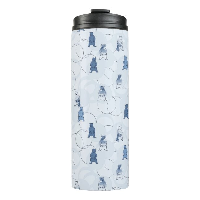 pattern featuring a grizzly bear thermal tumbler (Front)