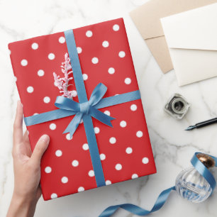 Pattern festive  white dot wrapping paper