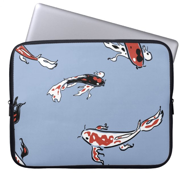 Pattern fish carp koi koi carp laptop sleeve (Front)