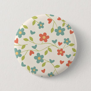 Pattern Floral Button