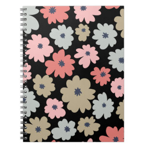 Pattern Flower Colourful Vintage Notebook