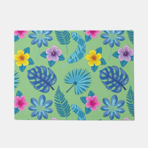 Pattern Flowers Colourful Cute Shining  Doormat