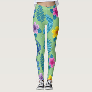 Pattern Flowers Colourful Cute Shining Leggings