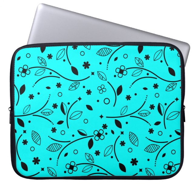 Pattern flowers flower texture laptop sleeve (Front)