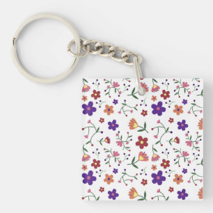 pattern flowers- key ring