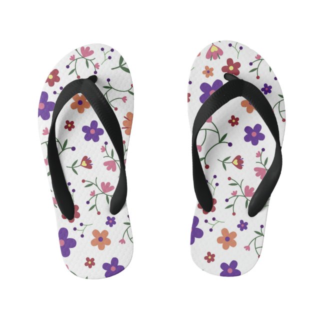 pattern flowers- kid's thongs (Footbed)