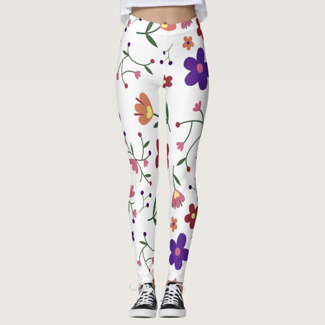 pattern flowers- leggings (Front)
