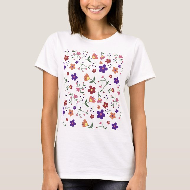 pattern flowers- T-Shirt (Front)
