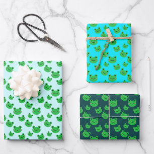 Pattern Frog Animal Wildlife Wrapping Paper Sheet