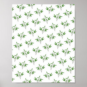 Pattern from bamboo twigs poster