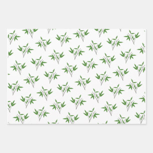 Pattern from bamboo twigs wrapping paper sheet