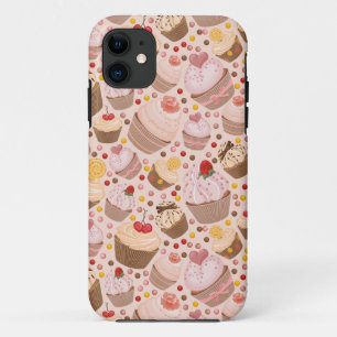 Pattern from celebratory cupcakes iPhone 11 case