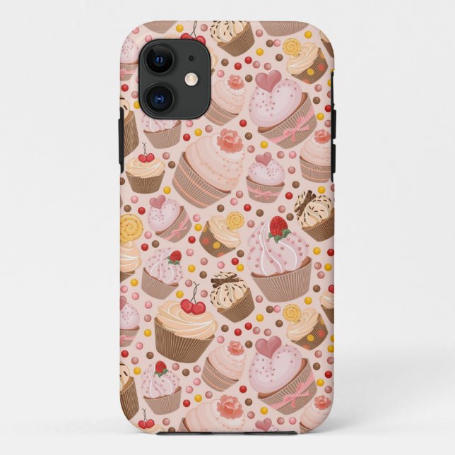 Pattern from celebratory cupcakes Case-Mate iPhone case (Back)