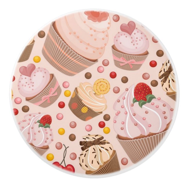 Pattern from celebratory cupcakes ceramic knob (Front)