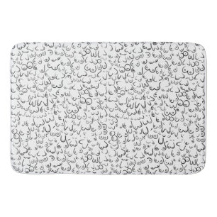 Pattern funny humor bath mat