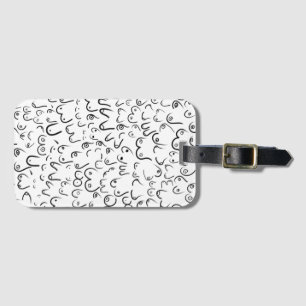 Pattern funny humour luggage tag