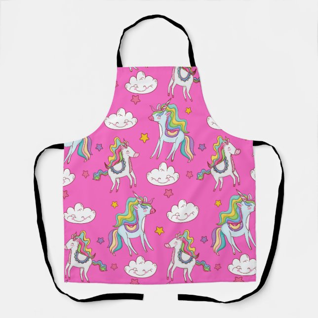 Pattern Funny Unicorn Cute     Apron (Front)