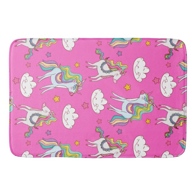Pattern Funny Unicorn Cute     Bath Mat (Front)