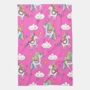 Pattern Funny Unicorn Cute Tea Towel