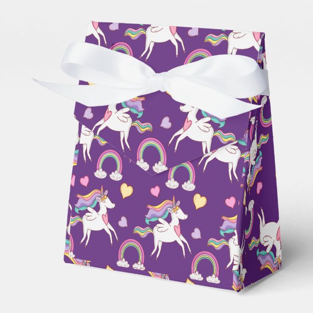 Pattern Funny Unicorn Magic Horse Cute   Favour Box (Front Side)