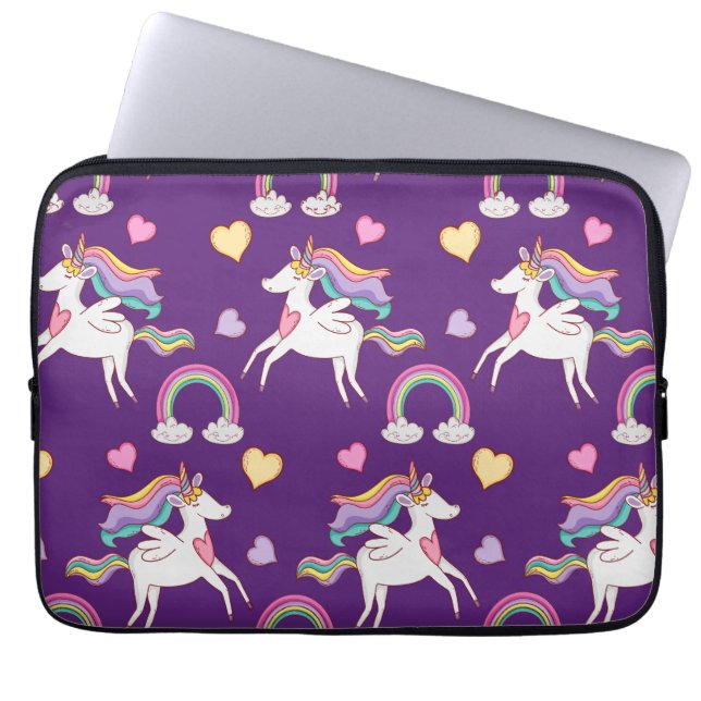 Pattern Funny Unicorn Magic Horse Cute      Laptop Sleeve (Front)