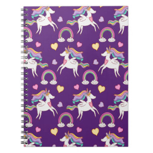 Pattern Funny Unicorn Magic Horse Cute Notebook
