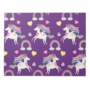 Pattern Funny Unicorn Magic Horse Cute Notepad