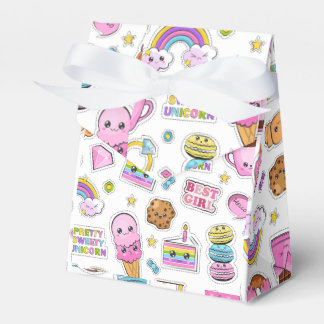 Pattern Funny Unicorn Magic Rainbow Cute Favour Box