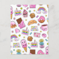 Pattern Funny Unicorn Magic Rainbow Cute 