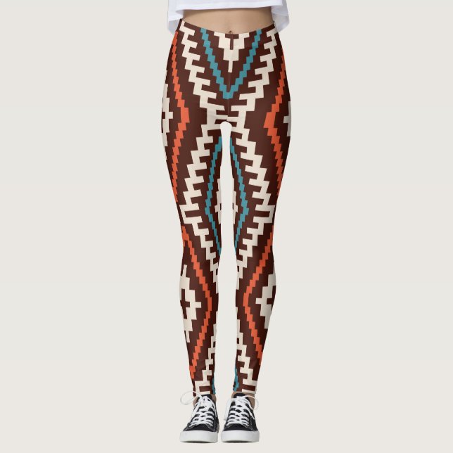 Pattern Geometric  Fashion Stylish Cute           Leggings (Front)
