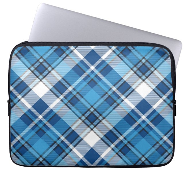 Pattern Geometric Vintage Trendy Blue         Laptop Sleeve (Front)