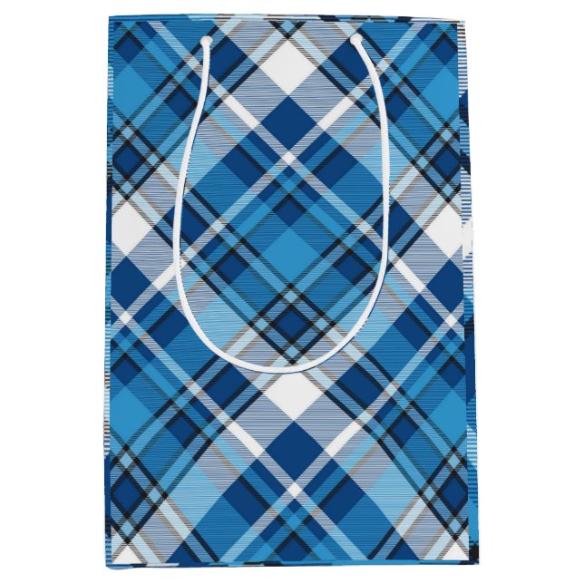 Pattern Geometric Vintage Trendy Blue            Medium Gift Bag (Front)