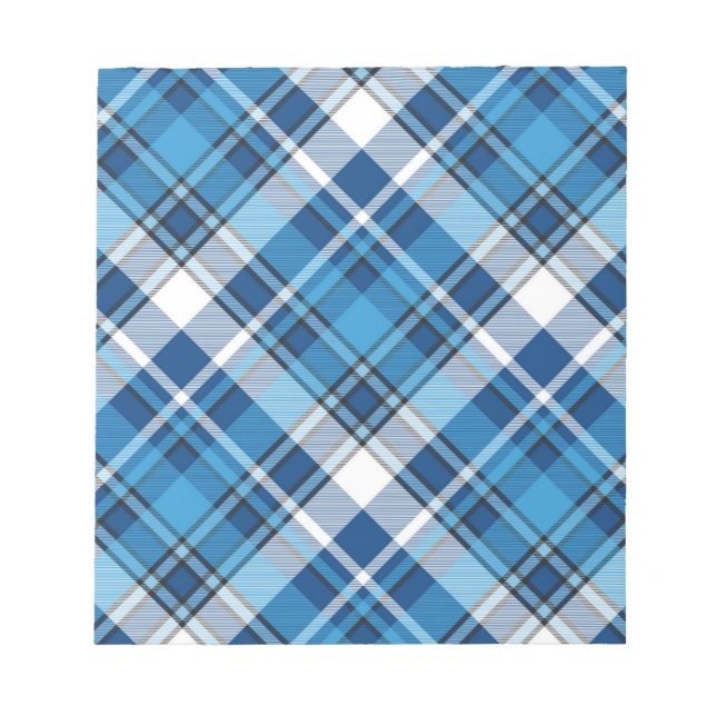 Pattern Geometric Vintage Trendy Blue           Notepad (Front)