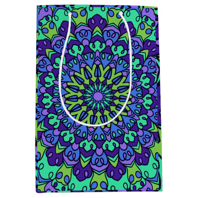 Pattern Geometric Vintage Trendy Cute     Medium Gift Bag (Front)