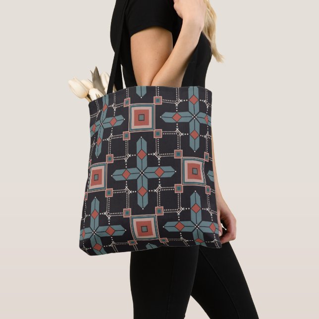 Pattern Geometric Vintage Trendy               Tote Bag (Close Up)