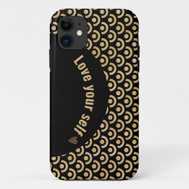 Pattern gold circle iPhone Case (Back)
