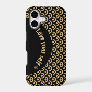 Pattern gold circle iPhone Case