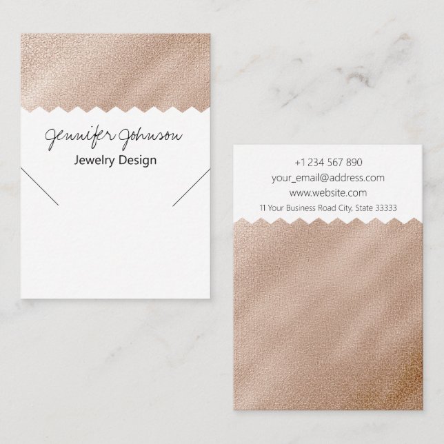 Pattern Gold Foil Necklace Display Card (Front/Back)