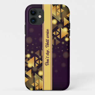 Pattern gold triangle iPhone Case